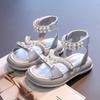 Girls Sandals 2025 Summer New Children's Fashion Pearl Princess Shoes Girls Roman Sandals Foreign Beach Shoes