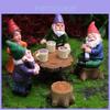 Resin Dwarf Garden Statue Set With Fairy Characters For Outdoor Decor