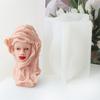 3D Stone Girl Silicone Candle Mold DIY Girls Gypsum Form Carving Art Aromatherapy Plaster Mold Home Decoration Handmade Gifts