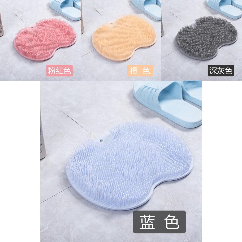 Fauler Rückenmassagegerät und Fußpeelingmatte Multifunktionale Bade- und Fußmassagematte mit rutschfestem Design Rosa/blau/orange/tiefgrau