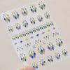 1pcs 5D Shell Light Nail Stickers Fashion Gold Border Love Bowknot Moon Star Art Decal High Quality Manicure Decorations