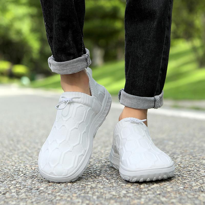 Breathable Knitted Casual Sports Shoes Wide Toe Box Walking Shoes Light Elastic Outdoor Shoes Non-slip Sneakers
