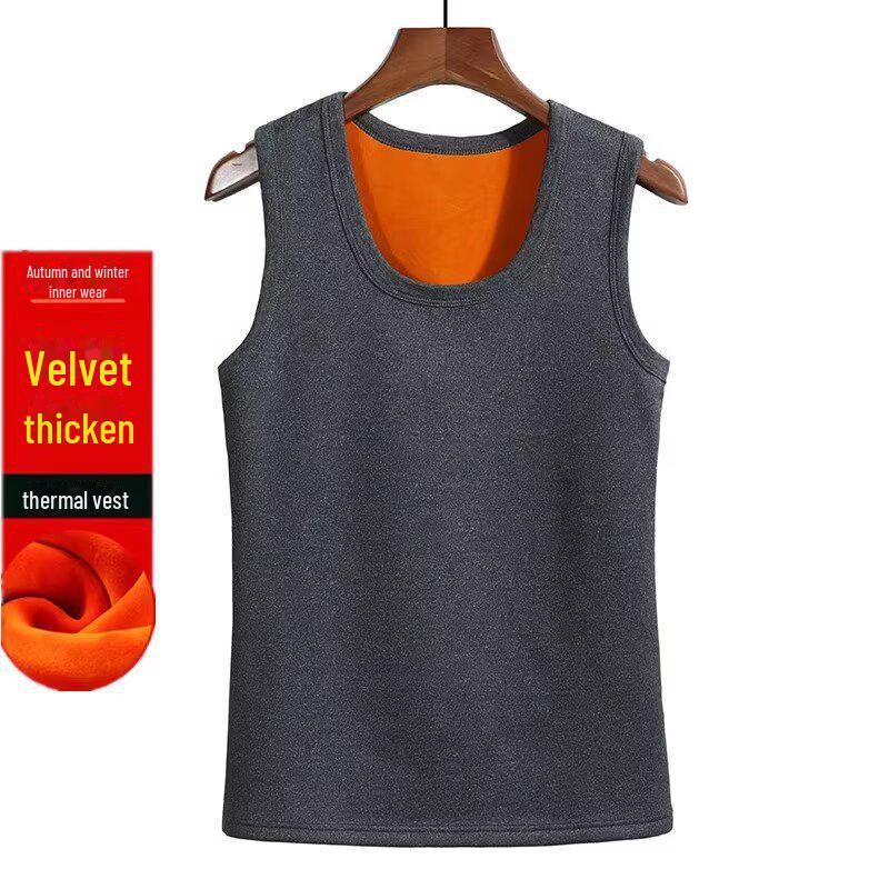Men's Thickened Velvet-Lined Sleeveless Warm Vest