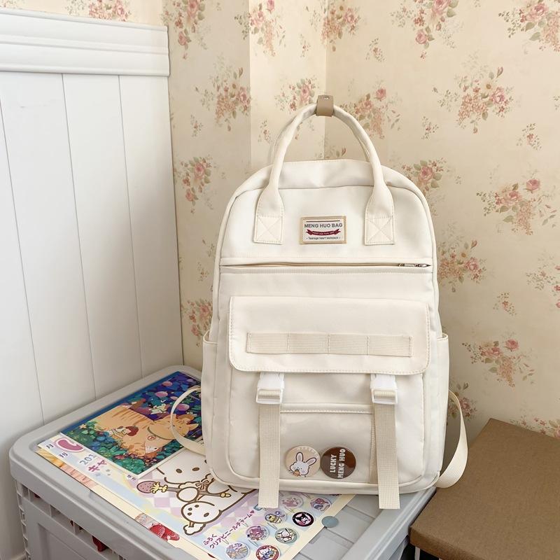 New high-value and lightweight schoolbag for junior high school students, college students, niche contrasting colors, portable backpack for women