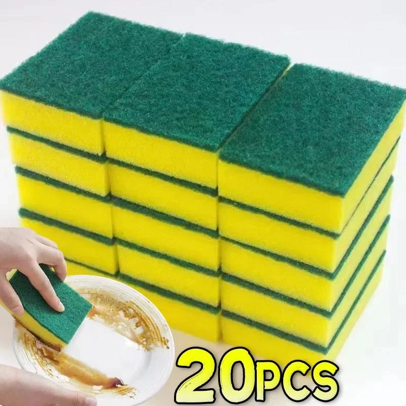 Magic Cleaning Sponges Double-sided Highly Absorbent Dishwashing Clean Sponge Pot Rust Stain Grease Brush Kitchen Cleaner Tools