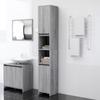 VidaXL Bathroom Cabinet Sonoma Grey 30x30x183.5 Cm Engineered Wood 815109