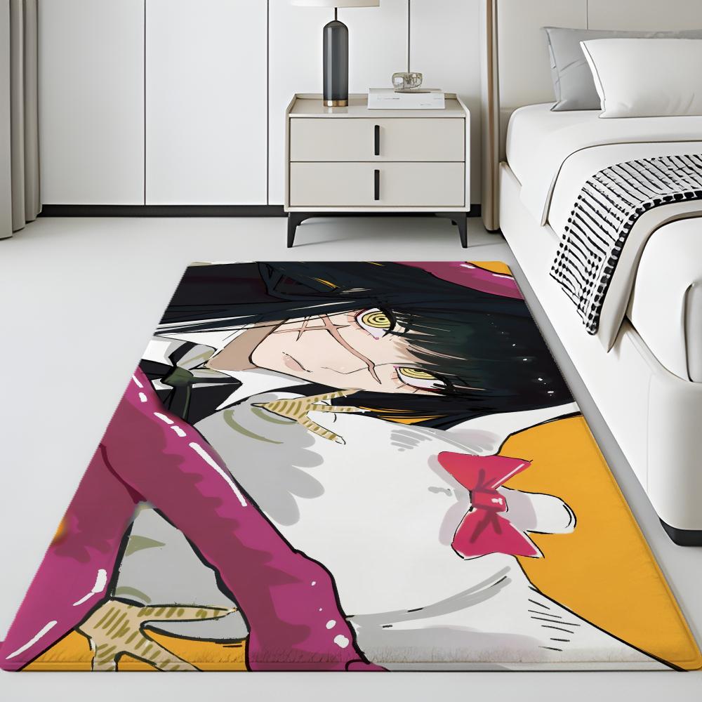 Manga D-Dandadan Fußmatte Weiche Flanell Eingangstür-Matte Rutschfest Saugfähig Badezimmer Schlafzimmer Bodenläufer
