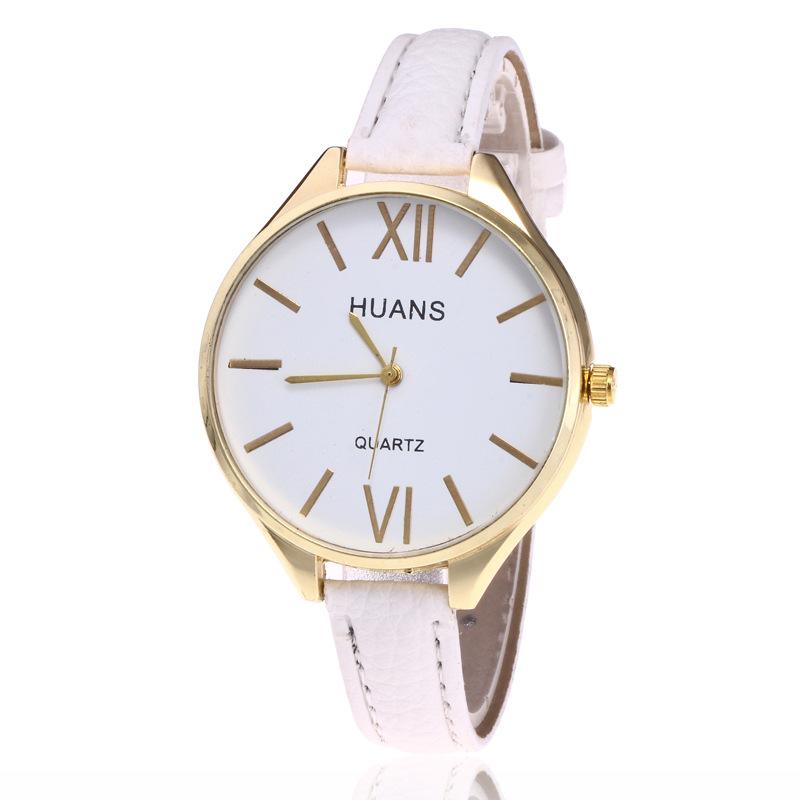 Женские часы JYL Модные Маленькие Свежие Ремешок White оранжево-красный