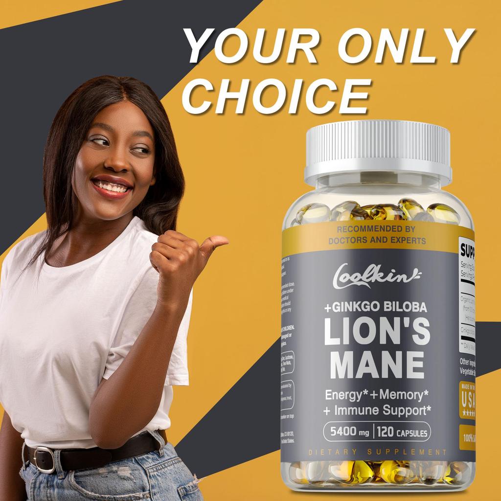 Lion's Mane 5400mg -Memory & Focus Booster, Cognitive Support