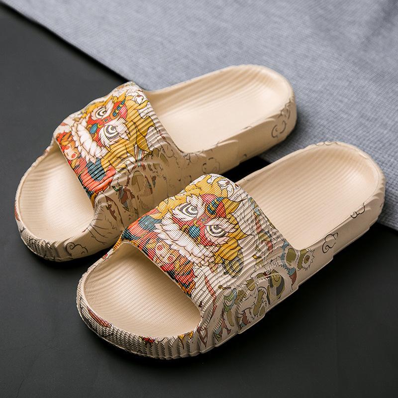 Large Size Summer Style Simple Lightweight EVA Couple Thick Sole One-Strap Outdoor Beach Slippers for Men and Women