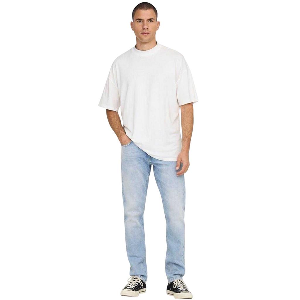 Only and Sons Mens Tai Logo Tapered Jeans