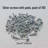 Golden, Silver, and Black Self-Tapping Wide Head Screws with Washers