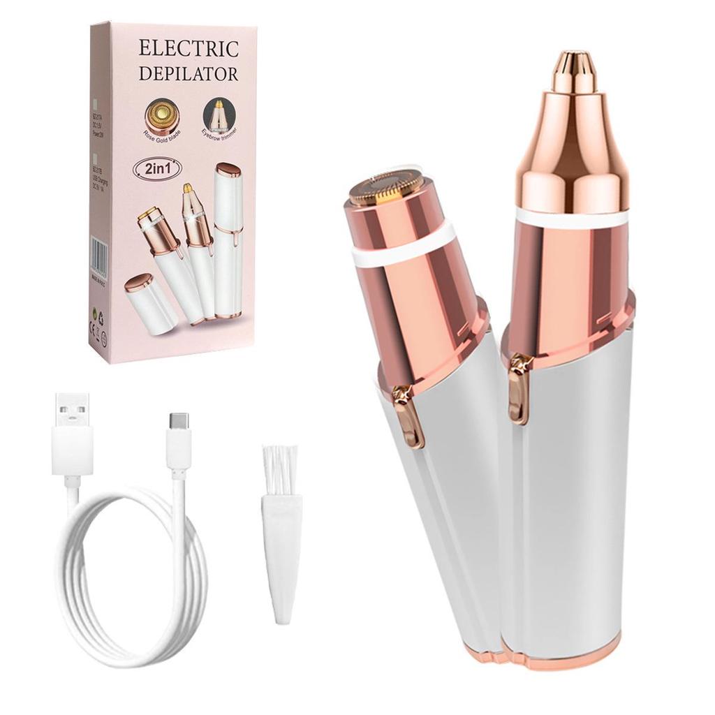 Women's Electric Eyebrow Trimmer & Shaper - Automatic Two-in-One Razor Tool