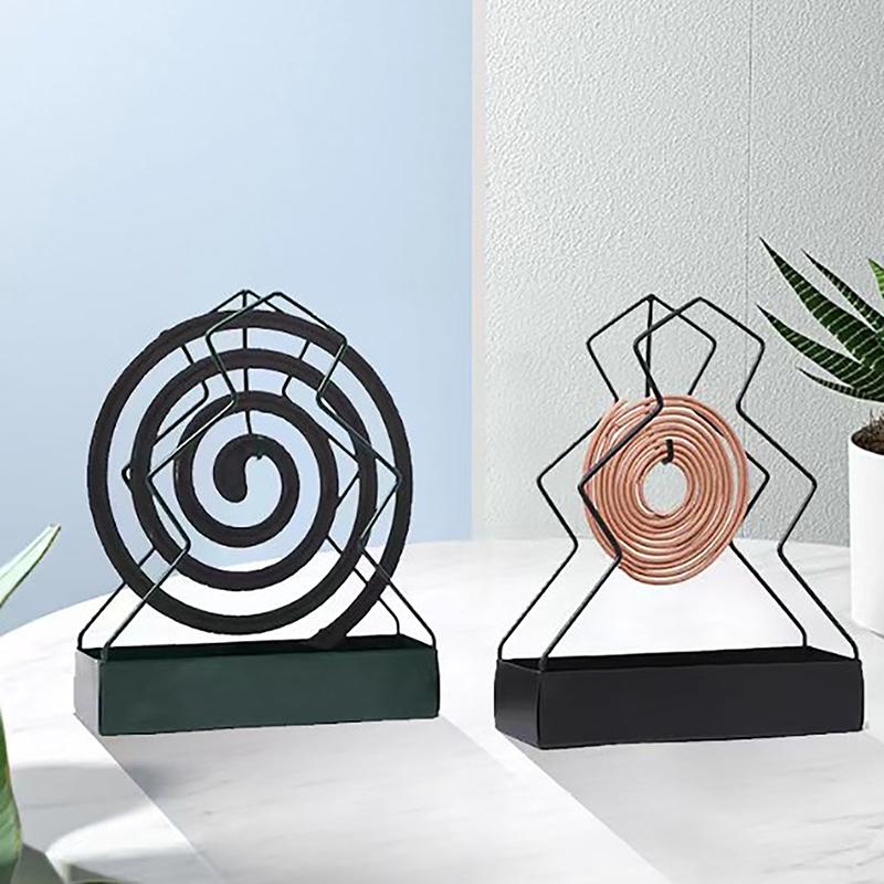 Cute Cat Iron Mosquito Coil Holder Incense Holders Coil Incense Burner Frame Repellent Incense Rack For Household Bedroom