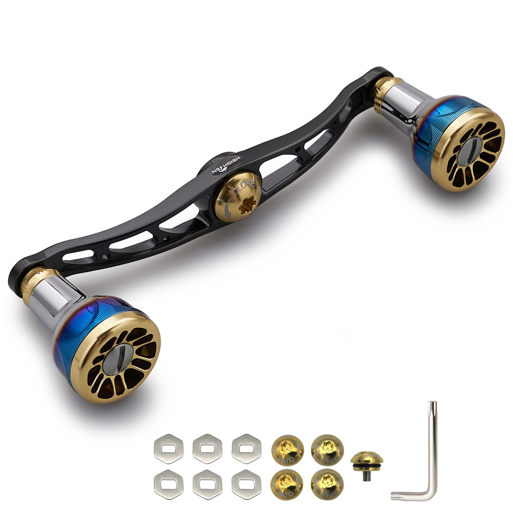 

Рукоятка катушки HEIGHTEN Авиационный алюминий Shimano Daiwa Abu Garcia Универсальная серия Engn V2.0 105/115 мм (Черный и Золотой, V2.0-115мм) (0070)