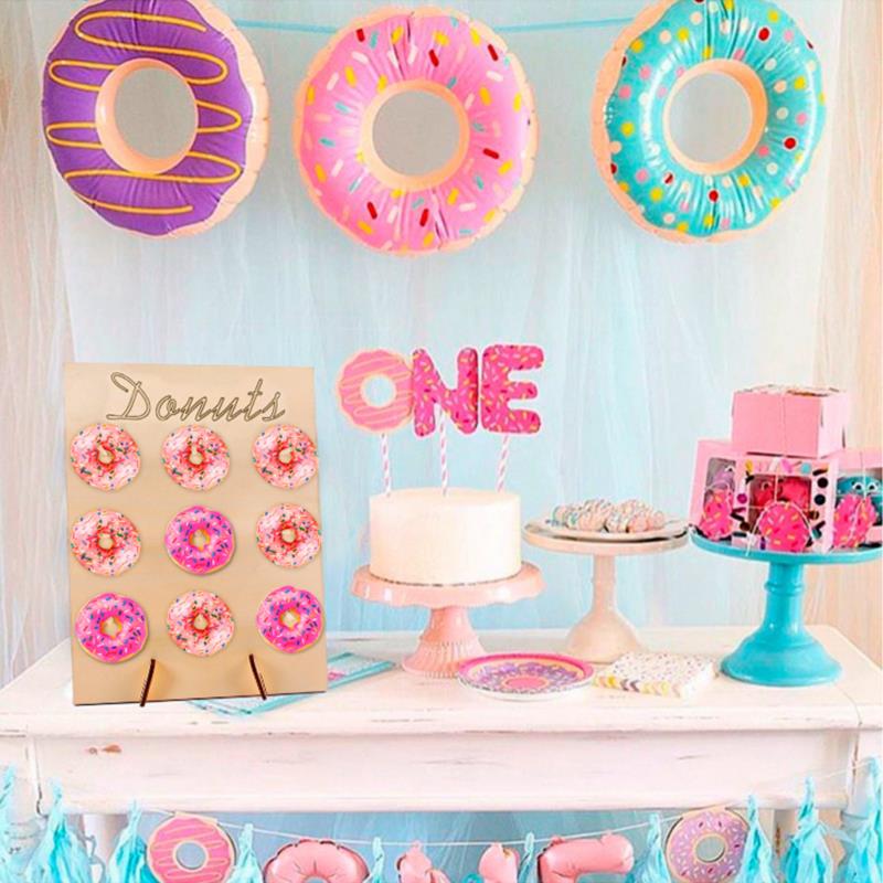 Wood Donuts Wall Display Stand Holder Wedding Birthday Party Baby Shower Decor