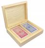 Playing Cards 2 Decks In a Wooden Box