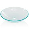 VidaXL Verre trempé de lavabo 42 cm Transparent