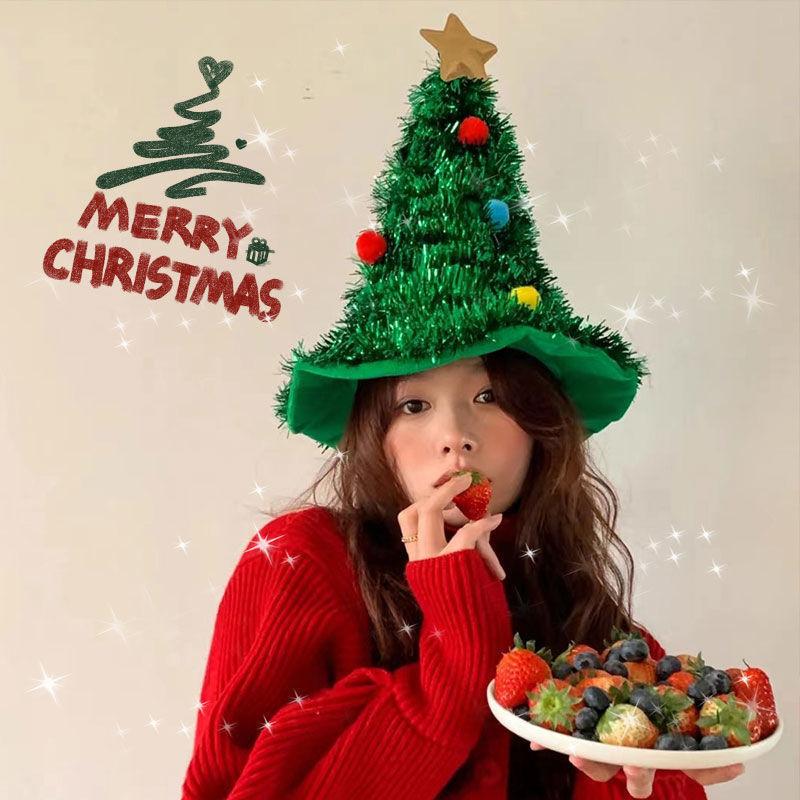 Topper Tree Christmas Hat With Plush Ball Decor For Home Decor And Celebrations