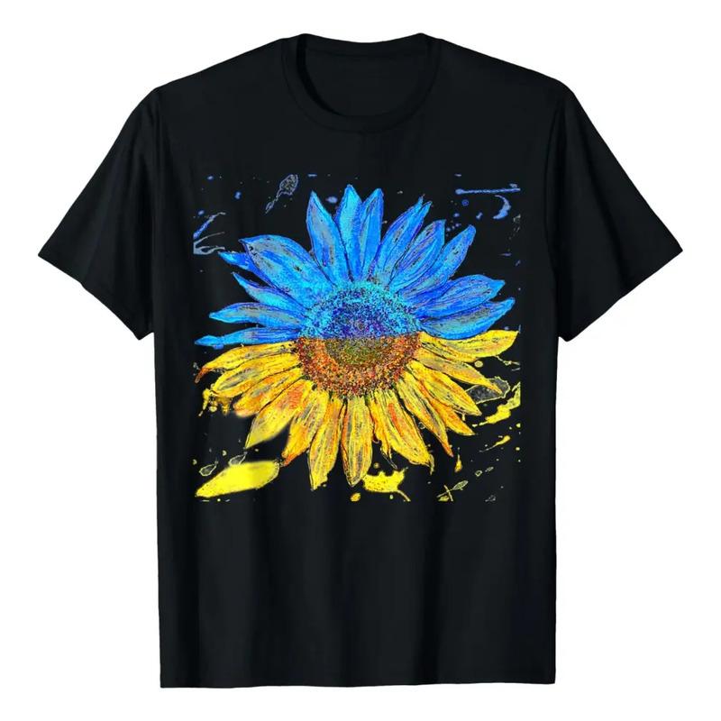 Camiseta Con Dise?o De Girasol De Ucrania Con Bandera Ucrani S
