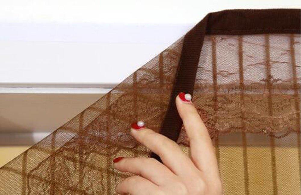 HJ Screen Entrance Room Divider Insect Mosquito for Back and Brown Door, Curtain, Curtain, Retractable, Insulated, Repellent, Repellent, Eco-Friendly,