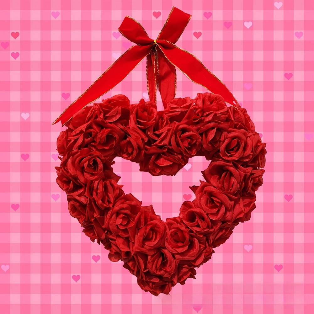 Wedding Decoration 35*35*6.5cm 40*40*6.5cm Heart-shaped Wreath Unique Handmade Gifts Wreath Handcrafted Design