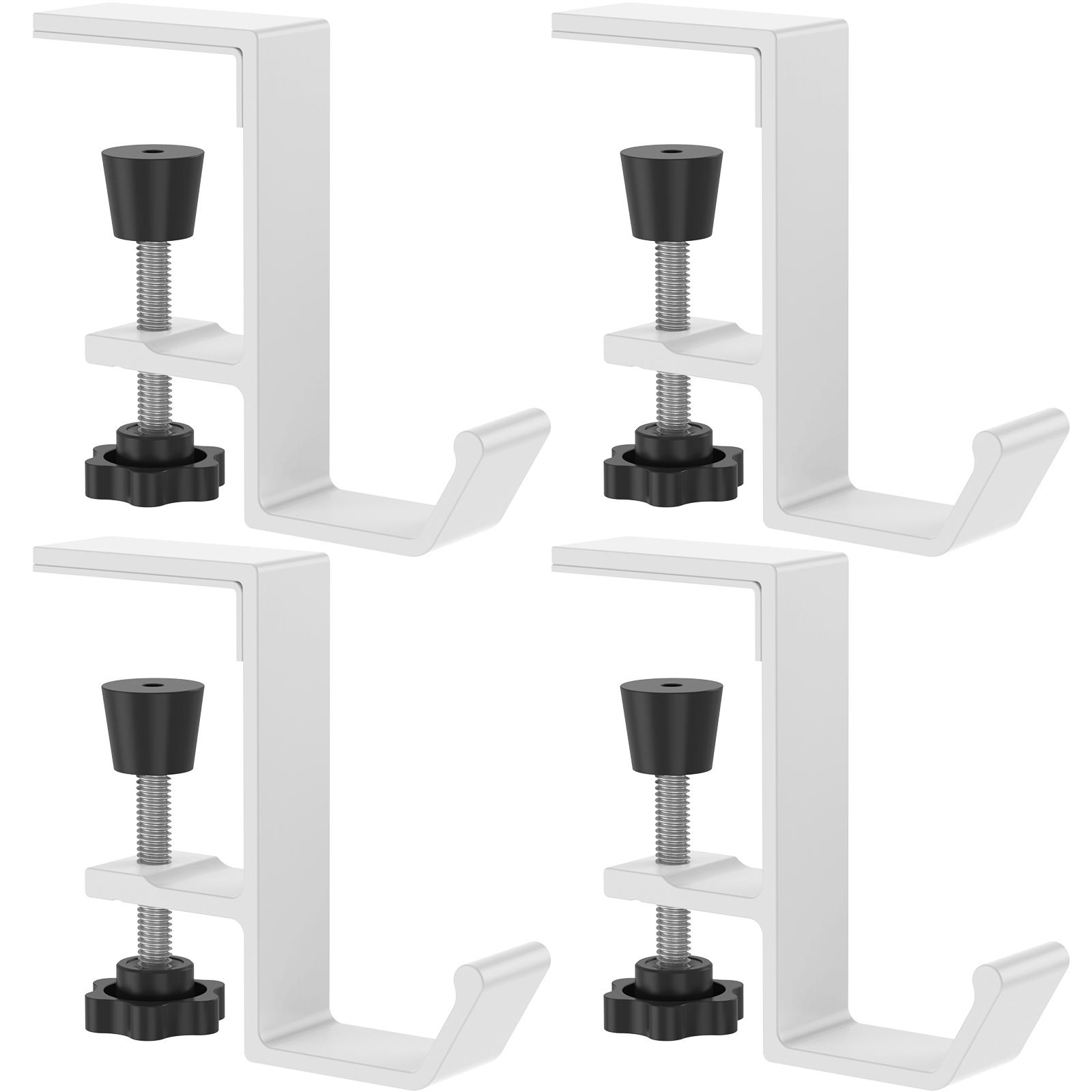 

4 шт. вешалка для гарнитуры, регулируемый держатель для органайзера на край стола, алюминиевый нескользящий многофункциональный крючки для стола без проколов, НОВЫЙ