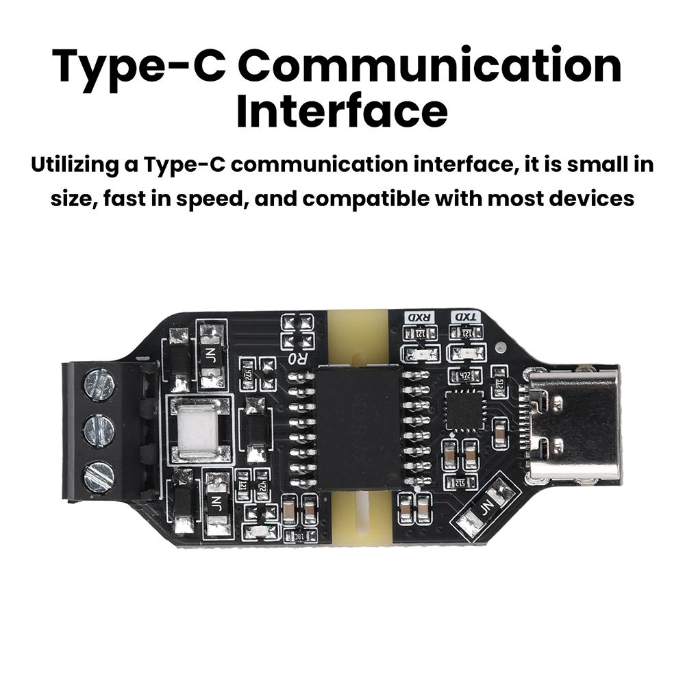 CH343P High-Speed USB to RS485 Isolated Converter 6Mbps Anti-Interference Serial Port Module with Type-C Interface