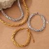 Gold & Silver Two-Tone Metal Chain Jewelry for Retro Style, Daily Wear & Dating
