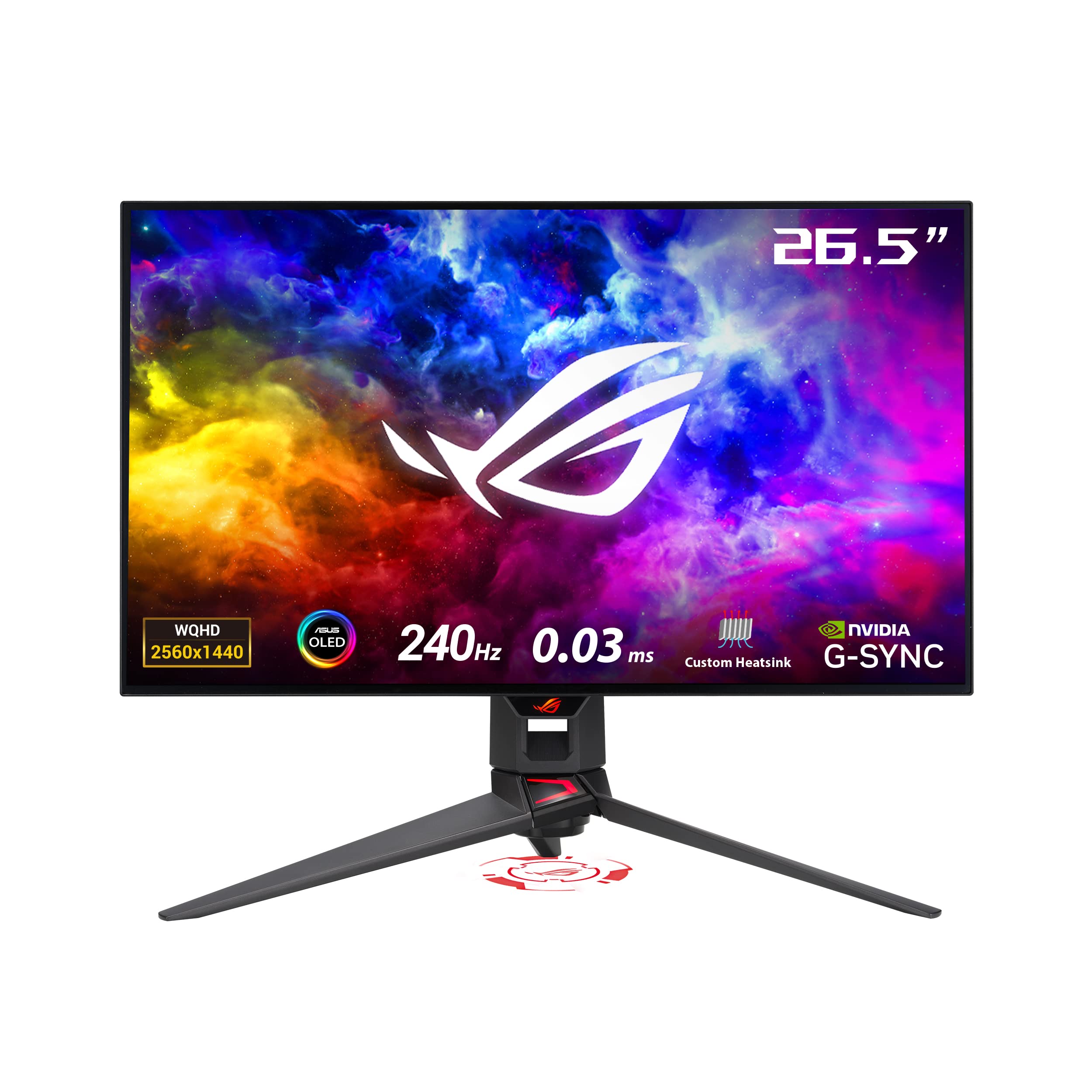 

ASUS Organic EL Gaming Monitor ROG Swift OLED PG27AQDM 27 inchWQHD240Hz0.03ms response speedNon-glareG-Sync Compatible99% DCI-P3Custom HeatsinkHDR