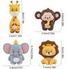 Jungle Animal Birthday Cake Topper Forest Animals Lion Giraffe Kids Wild One Birthday Party Cake Decoration Supplies Baby Shower