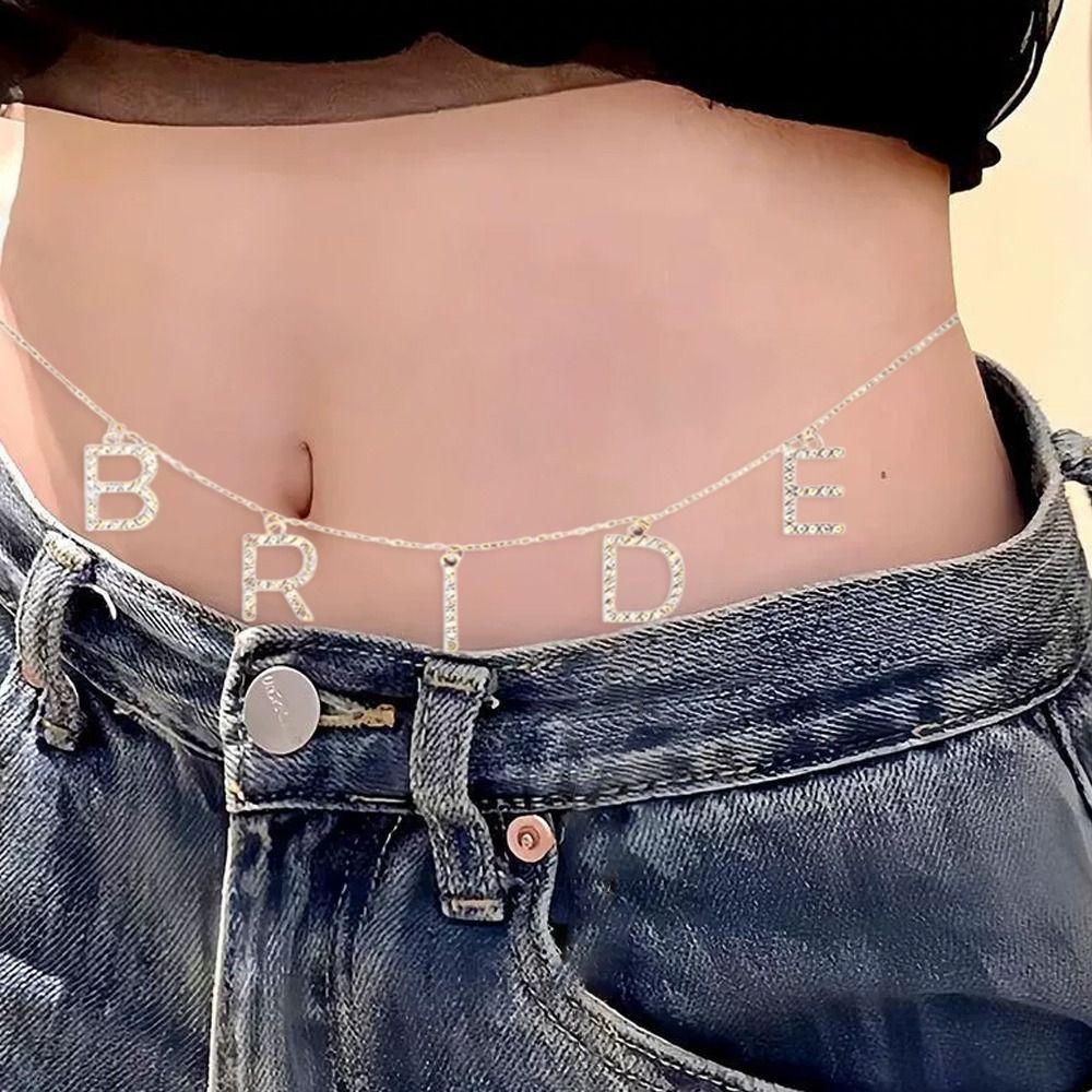 Water Diamond Diamond Waist Chain Niche Design Navel Chain New Summer Waist Chain  Daily Use