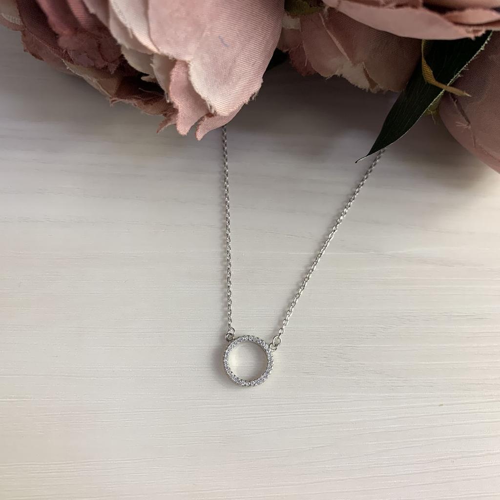 Silver Necklace with Cubic Zirkonia (2006497)