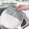 Silver Double-Sided Steel Wool Dishcloth - Non-Stick, Oil-Resistant Scouring Pad for Kitchen Cleaning