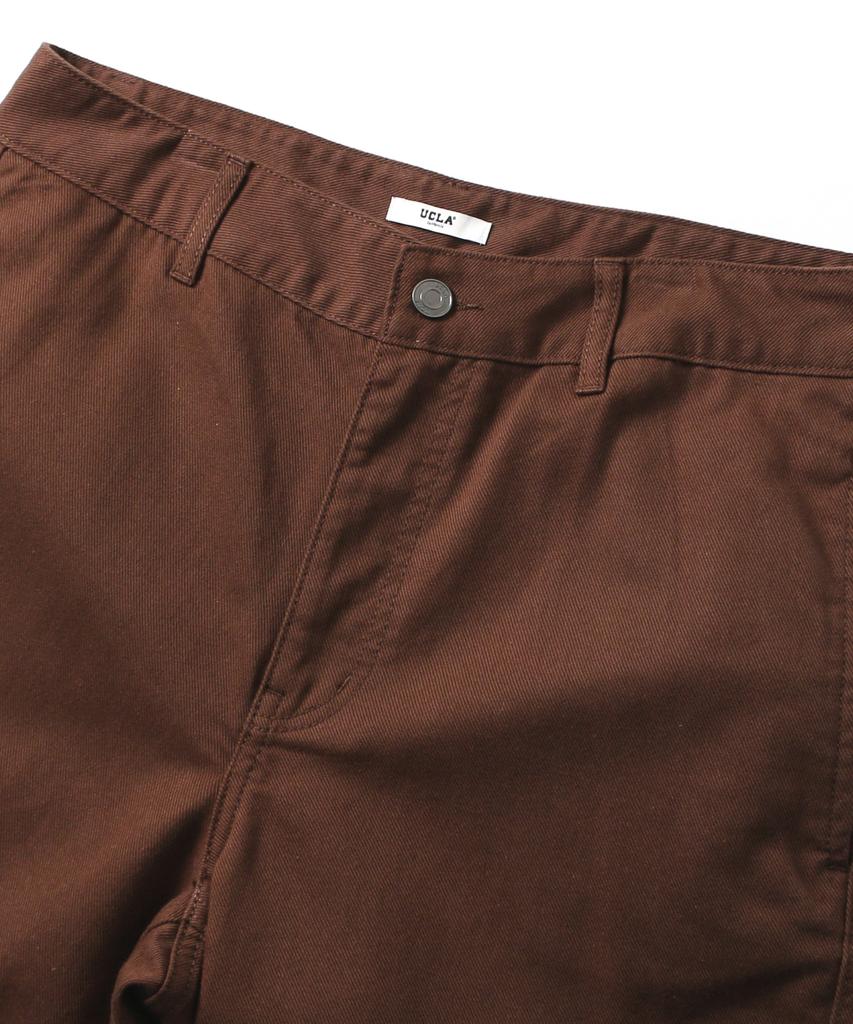 UCLA Unisex Preppy Over-Wide Collar Denim Pants [Brown](Ub8Dp20_55)