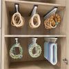 Push and Pull Sliding Rail S Hooks Stainless Steel Non Punching Wall-mounted Jewelry Display Removable Hooks Anti-Tangle