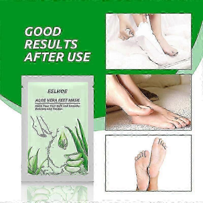 5pairs Foot Mask Exfoliating Feet Mask Pedicure Heels Foot Mask Aloe Vera