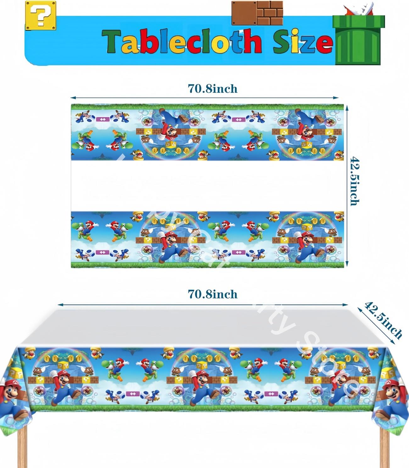 Mario Tafelkleed Verjaardagsfeest Decoratie Wegwerp Tafelkleed Super Bros Tafelhoes Babyborrel Kinderen Bedankjes Feestartikelen 1pcs