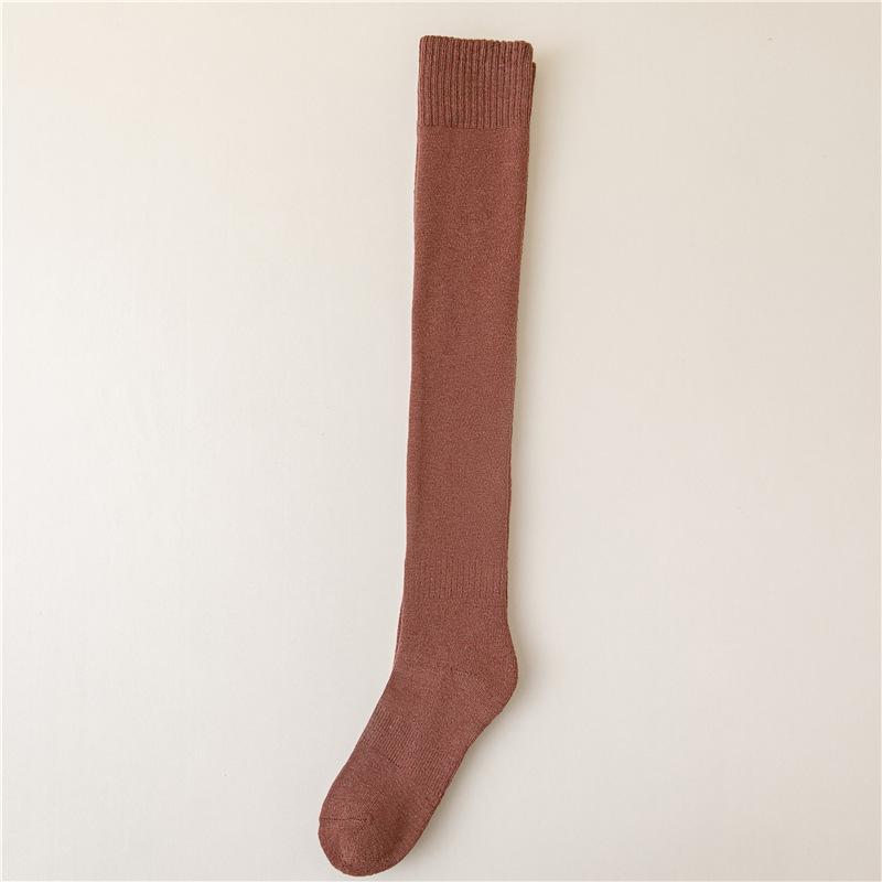 Thick Warm Long Women's Socks Over The Knee Socks Autumn and Winter Plus Velvet Thigh-high Long Socks