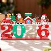 Christmas Wooden Ornament 2026 Santa Claus Snowman Desktop Decoration Christmas Sign For Home New Year Gifts Navidad