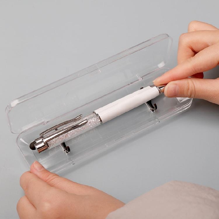 NonToxic Clear School Organizers Double Support Box Solid Construction For Safely Storing Pen Erasers And Art Supplies