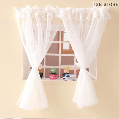 1:12 Miniature Curtain White Fabric Lace Door Curtain Window Decor Model Bedroom Living Room Furniture Decor Toy