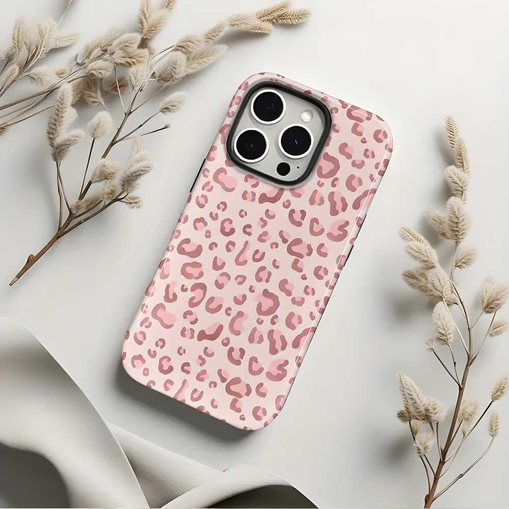Pink Leopard Print iPhone 17 Pro Max Protective Air Case - New Film Apple Case