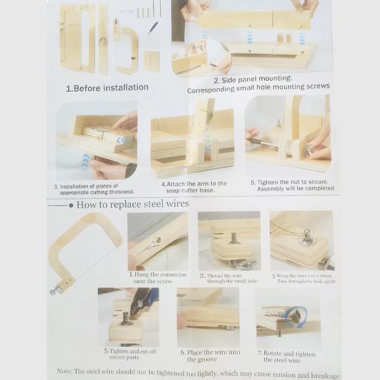 Wooden Soap Cutter Adjustable Single Wire Soap Slicer Professional Handmade