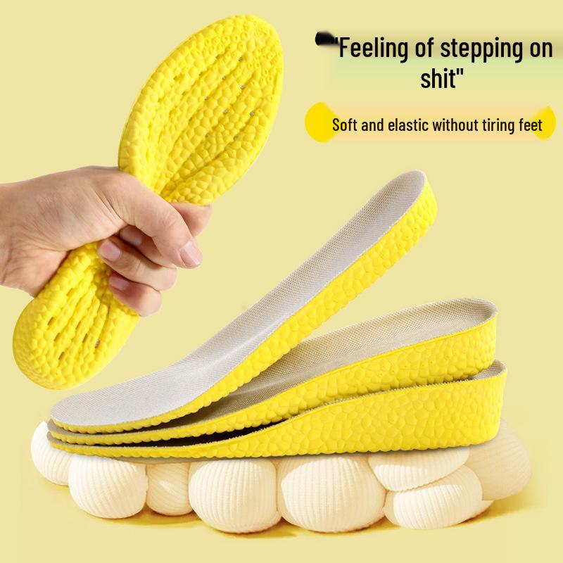 Latex Height Boost Insoles for Men & Women: Invisible, Breathable, Sweat-Absorbing, Shock-Absorbing, Full-Length Comfort Pad