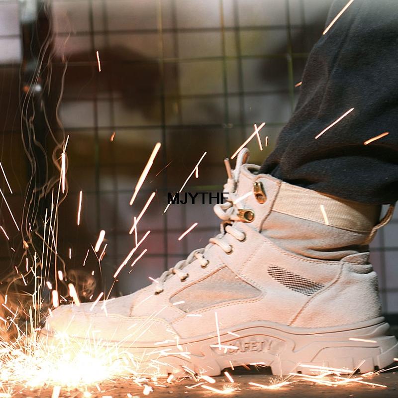 High Quality Work &Amp;  Boots Men Indestructible Shoes Puncture-Proof  Shoes For Security Boots Durable Work Boots 2022