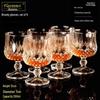 Flavinmci European Crystal Red Wine & Brandy Glass Set (6 Pcs)