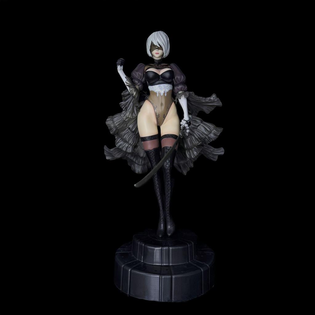 Wedding Dress Series Anime Figure Double Head Sculpt Collection Exquisite Statue Gift Collectible Model 2B Poseable Articulated Scale Detailed Movable