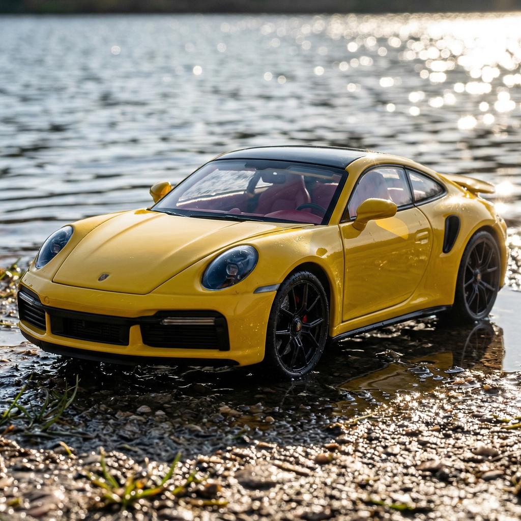 1:24 Porsche 911 Turbo S Supercar Alloy Metal Diecast Model Car High Simulation Home Trendy Ornaments Collection Hobby Gifts Toy