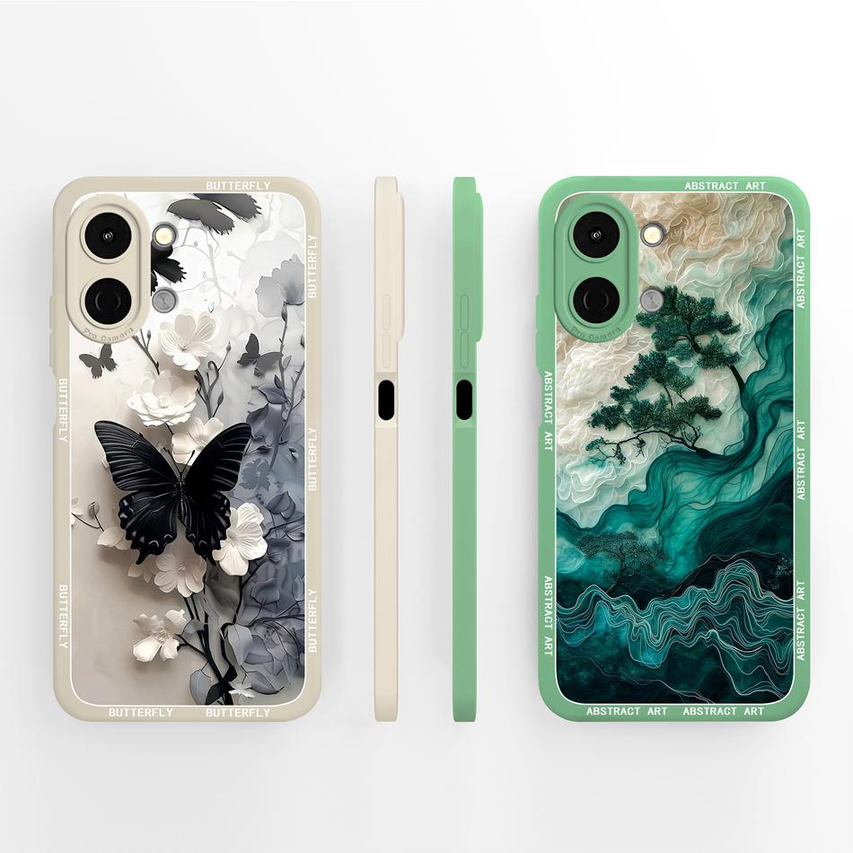 For Tecno Spark Go 3 / Pop 20 Case Creative Design Lightweight Phone Funda For Tecno SparkGo3 / POP20 Soft Liquid Silicone Shell